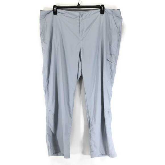 Columbia PFG Aruba Roll Up Pant Women's Plus Size 24W Gray Outdoor Fishing Trail - Picture 1 of 11